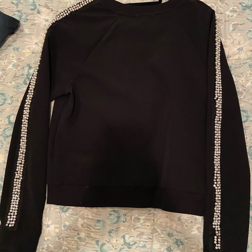 Black Juicy Couture top with pearls